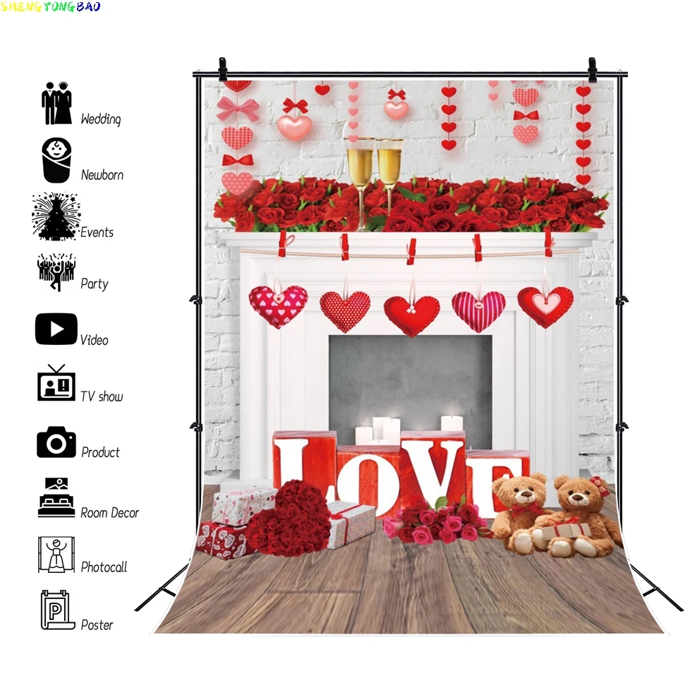 バレンタインデーの写真の背景,赤いバラ,愛の心,きらびやかな光,ボケ,花,結婚式の肖像画,2月14日