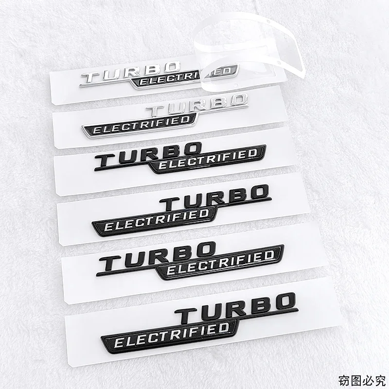 

TURBO ELECTRIFIED pair logo car stickers For Mercedes Benz C-class C43 C200 C260 TURBOELECTRIFIED refit AMG side fender labels