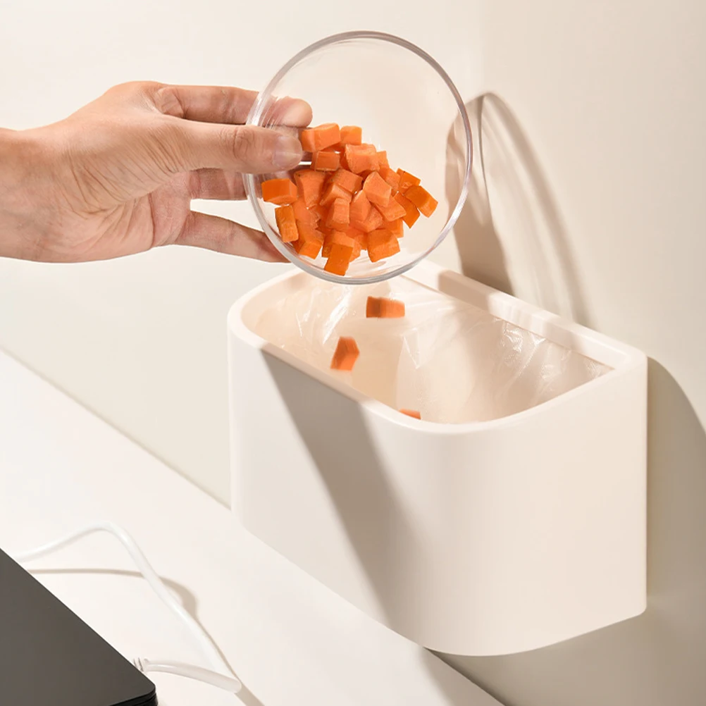 

Wall mounted Kitchen garbage Bathroom under Sink Small White hanging trash can small trash bin bedroom wall garbage can cabinet
