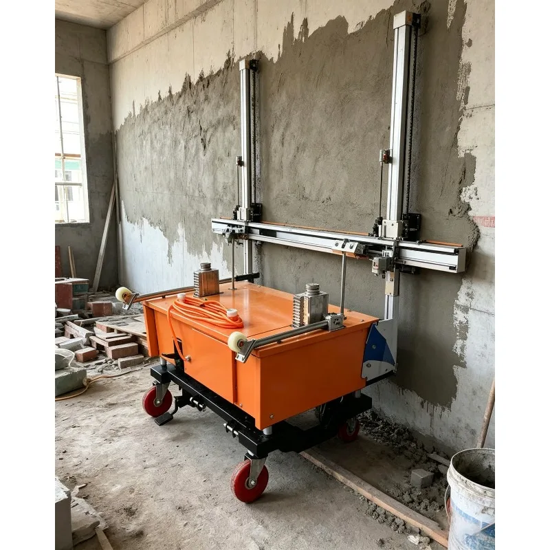 Automatic Cement Mortar Wall Rendering Robot Wall Plastering Machine, Wall Screeding & Finishing Construction Equipment for Sale