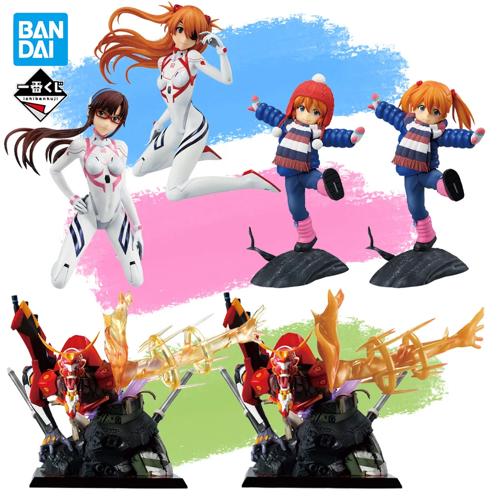 

In Stock Original BANDAI Ichiban Kuji EVA Operation Yamato Asuka Langley Soryu Mari Makinami Illustrious Figure Anime Model Toy
