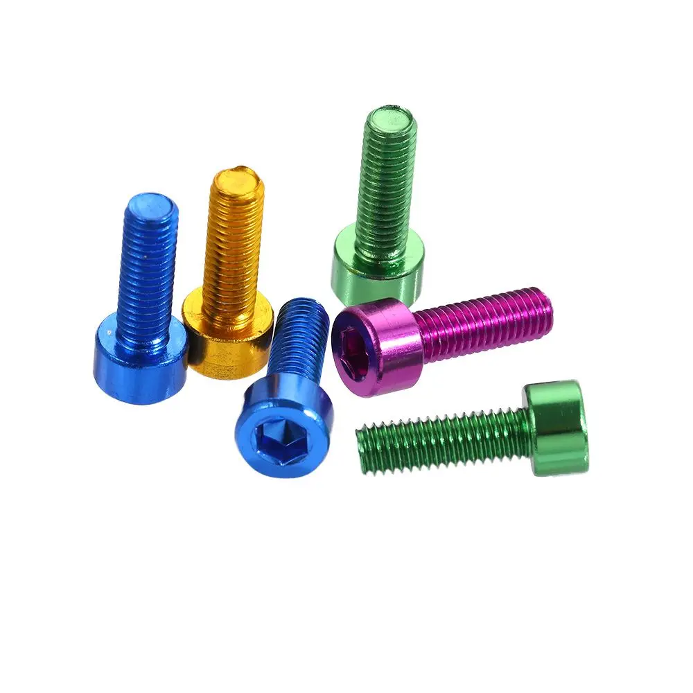 

2Pcs/Set Road Bike 7 Colors MTB Bike Aluminum Alloy Water Bottle Cage Bolts Bike Bottle Holder Screw Kettle Rack Screw