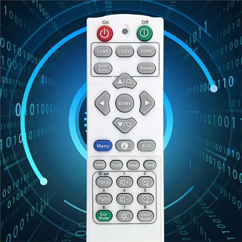 ABUO Q-3101 Remote Control for ViewSonic Projectors PA500S, PA503S, PS501W, Replacement White