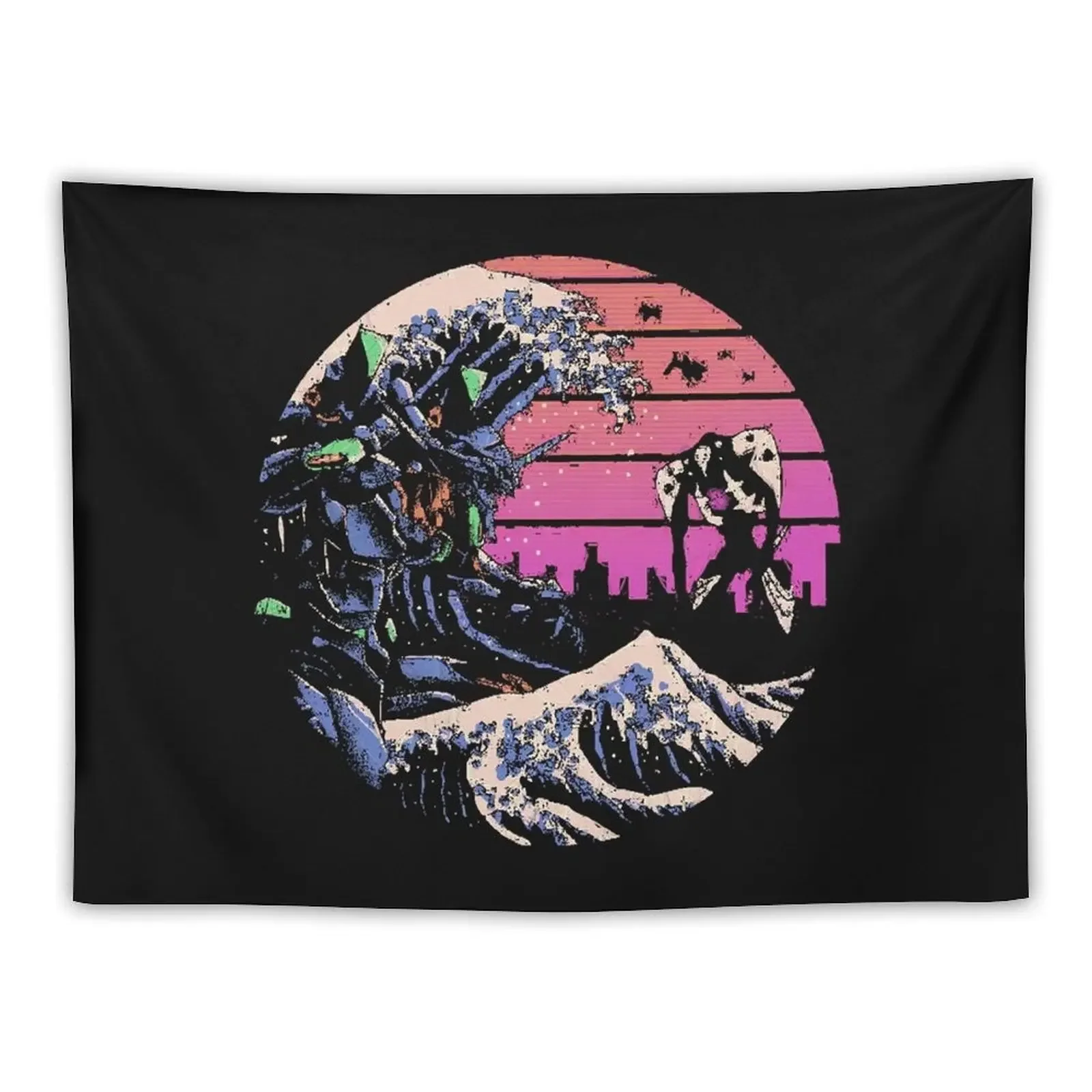 

Retro Wave EVA Tapestry Home Decoration Accessories Bedroom Decor Aesthetic Decoration Wall Aesthetic Home Decor Tapestry