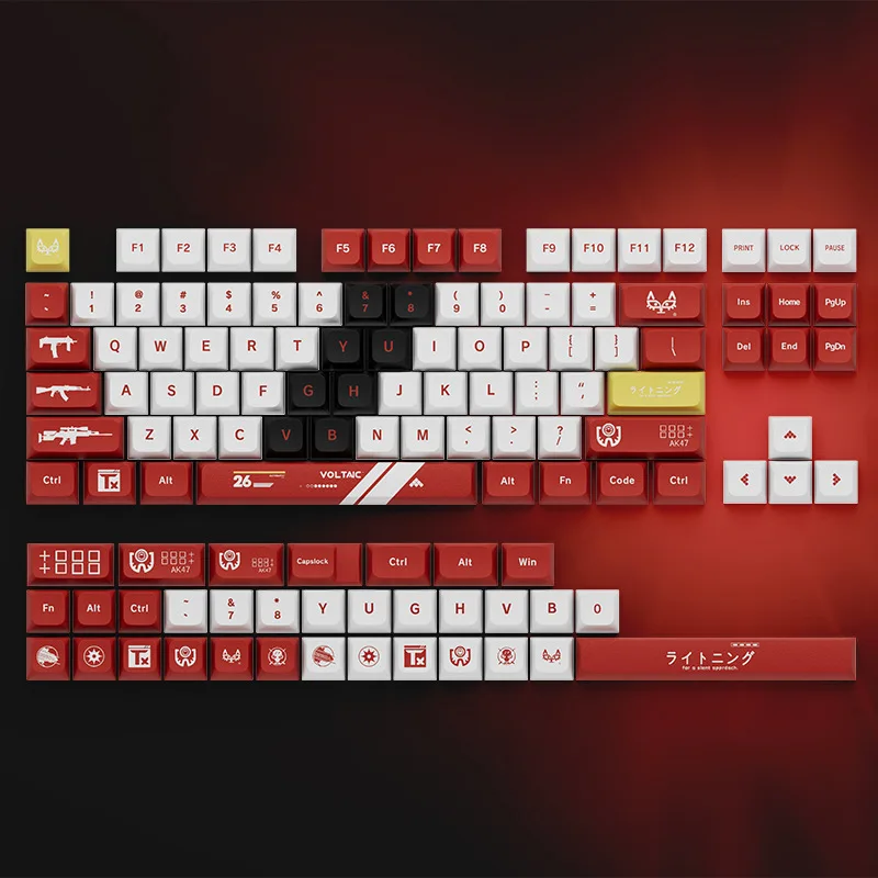 

MiFuny Game Themed Keycaps 137 Keys Set PBT XDA Profile Keyboard Caps Cool Gaming Key Caps for Mechanical Keyboard Accessories