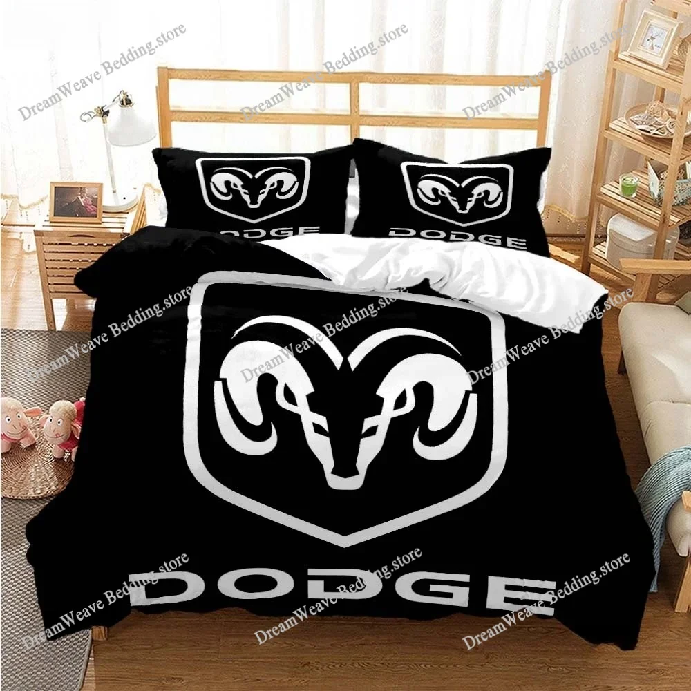 

Fashion D-Dodge-Ram-Car All Season Duvet Cover Comforter Bedding Sets Soft Quilt Cover And Pillowcases Single_Double_Queen_King