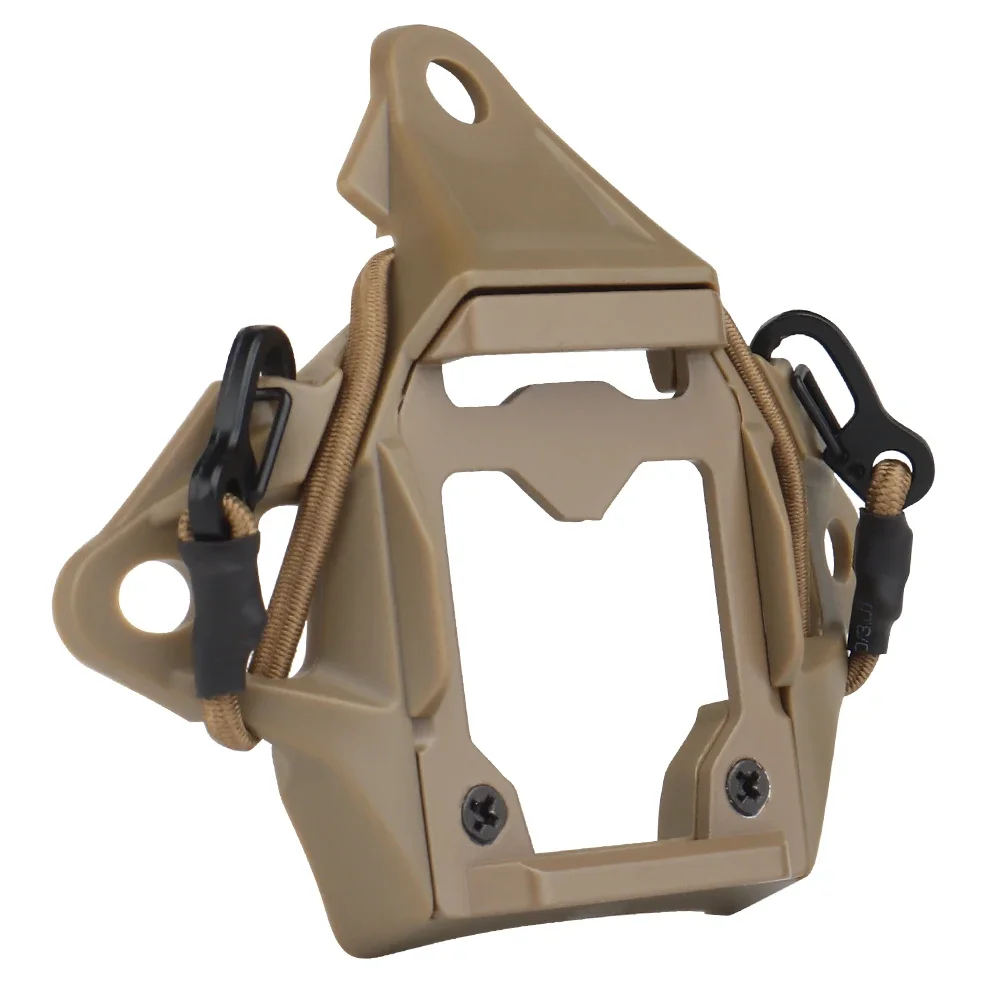 Adaptador de montaje NVG de tres agujeros para casco táctico, dispositivo de visión nocturna de disparo rápido, accesorios de soporte