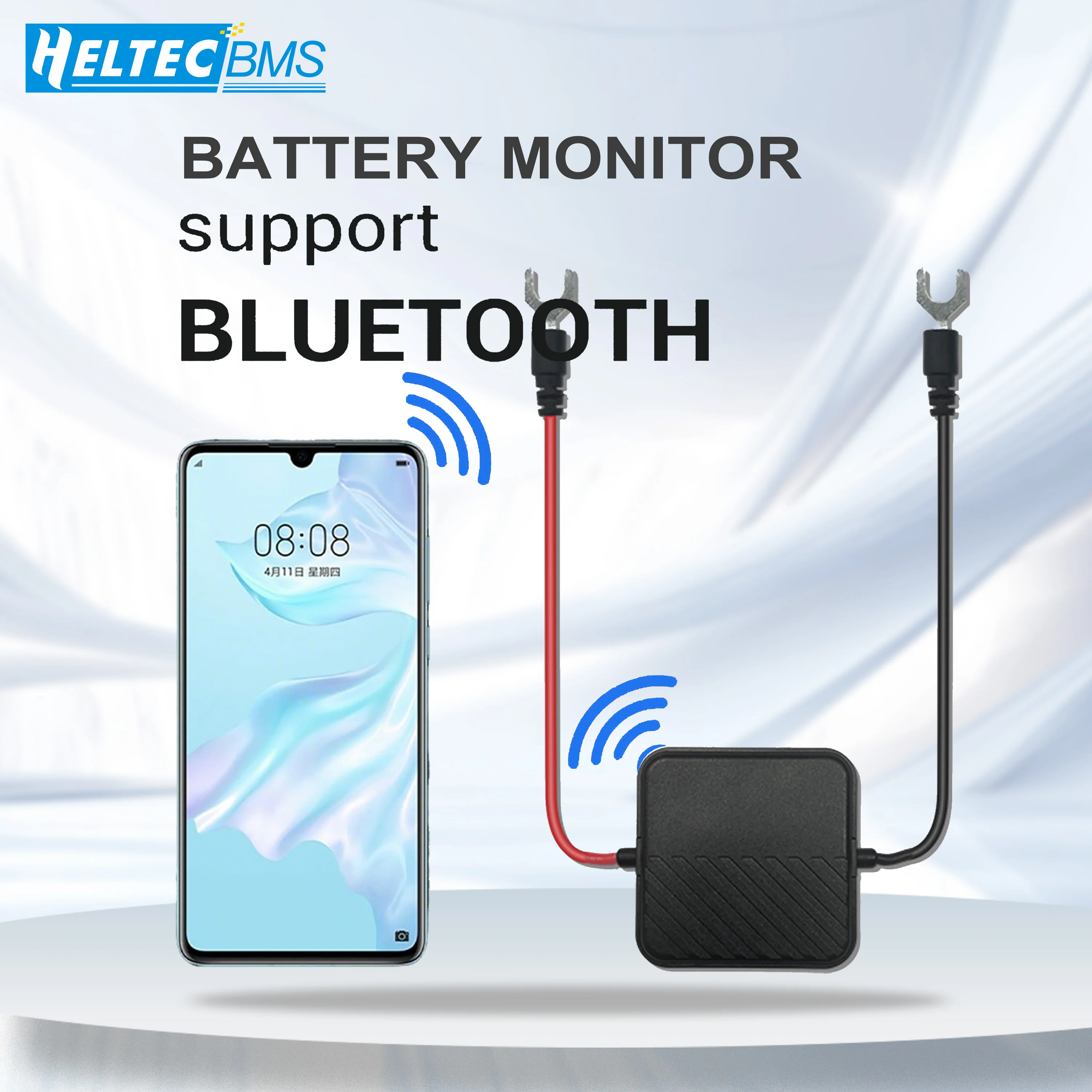Heltec Car Battery Monitor Bluetooth 9-17V 8-40V Real-Time Voltage Tester with App for iOS & Android Lifespan Alert