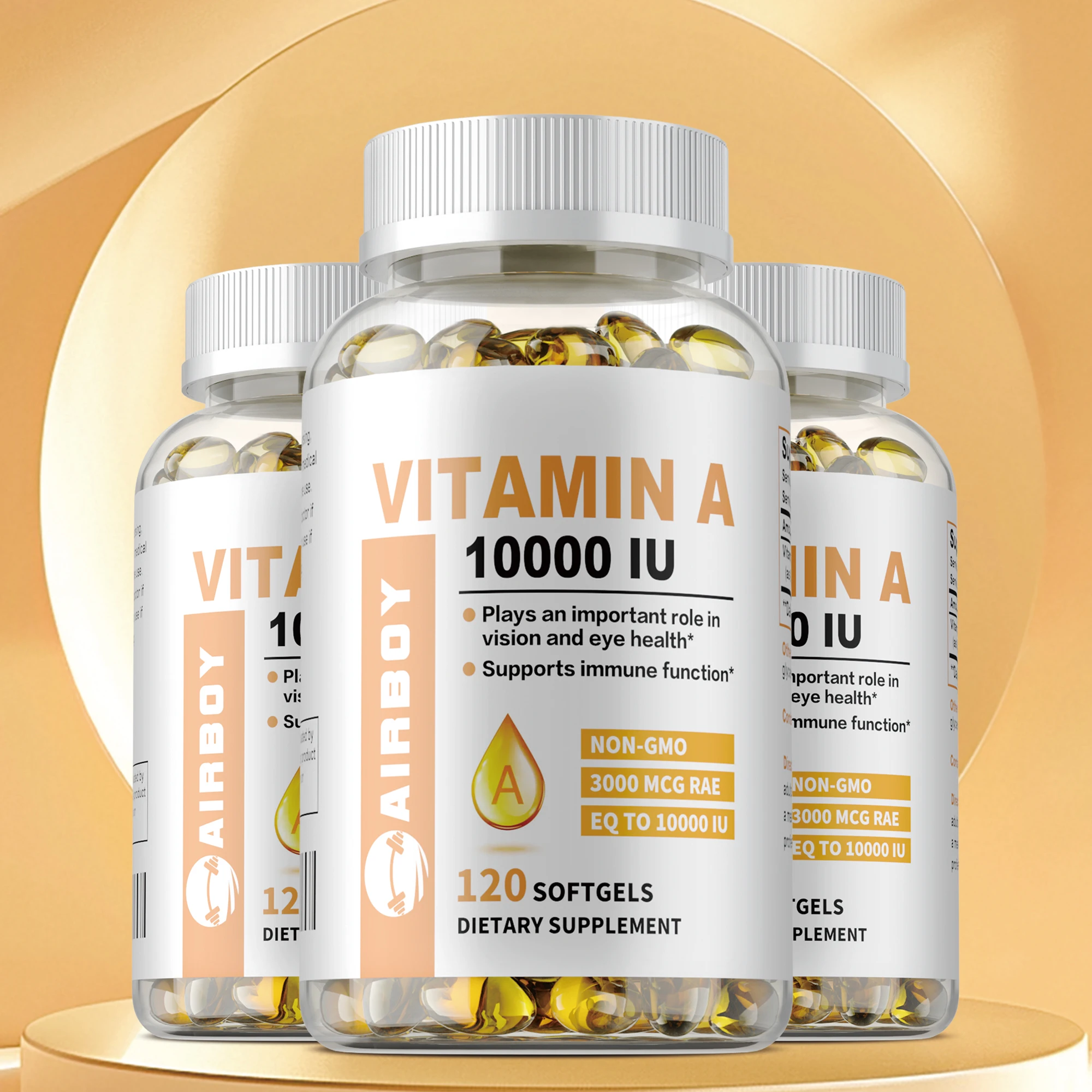 

Vitamin A Capsules - Maintain Vision & Eye Health, Brighten Eyes, Boost Skin and Immune System Function, Improve Visual Clarity