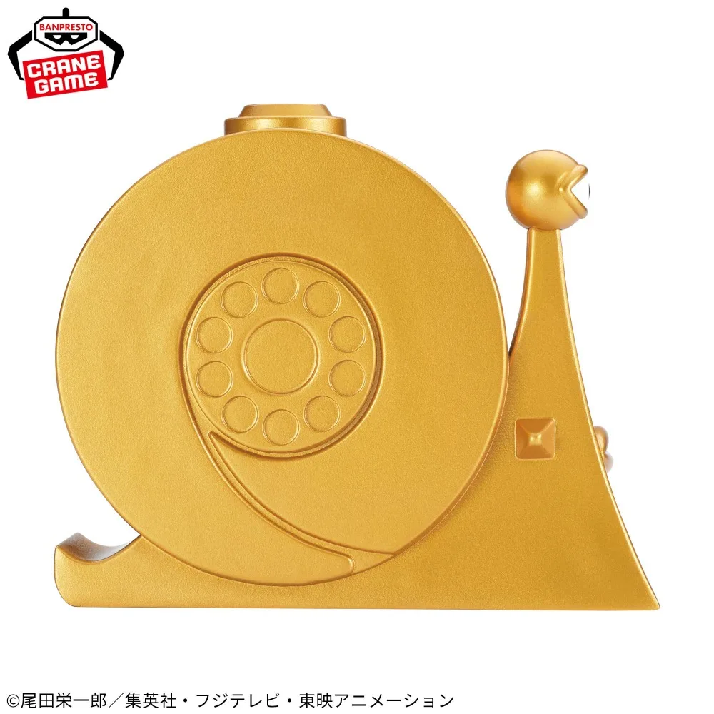 In Voorraad Bandai Originele Echt Een Stuk SOFVIMATES Golden Den Den Mushi 9 cm Anime Collection Model Speelgoed Banpresto Figuren gift