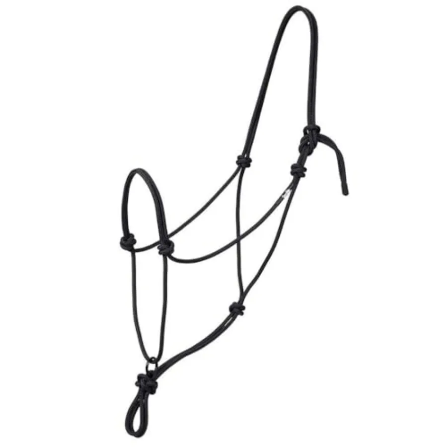 Weaver Equine Silvertip Transition Rope Halter with Sliding Ring for training and everyday use premium polypropylene rope silve
