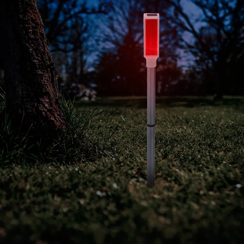 

5Pcs Solar Caution Light Stainless Steel Solar Strobe Lamp Night Warning Light Outdoor Road Safety Lamp Roadside Lights