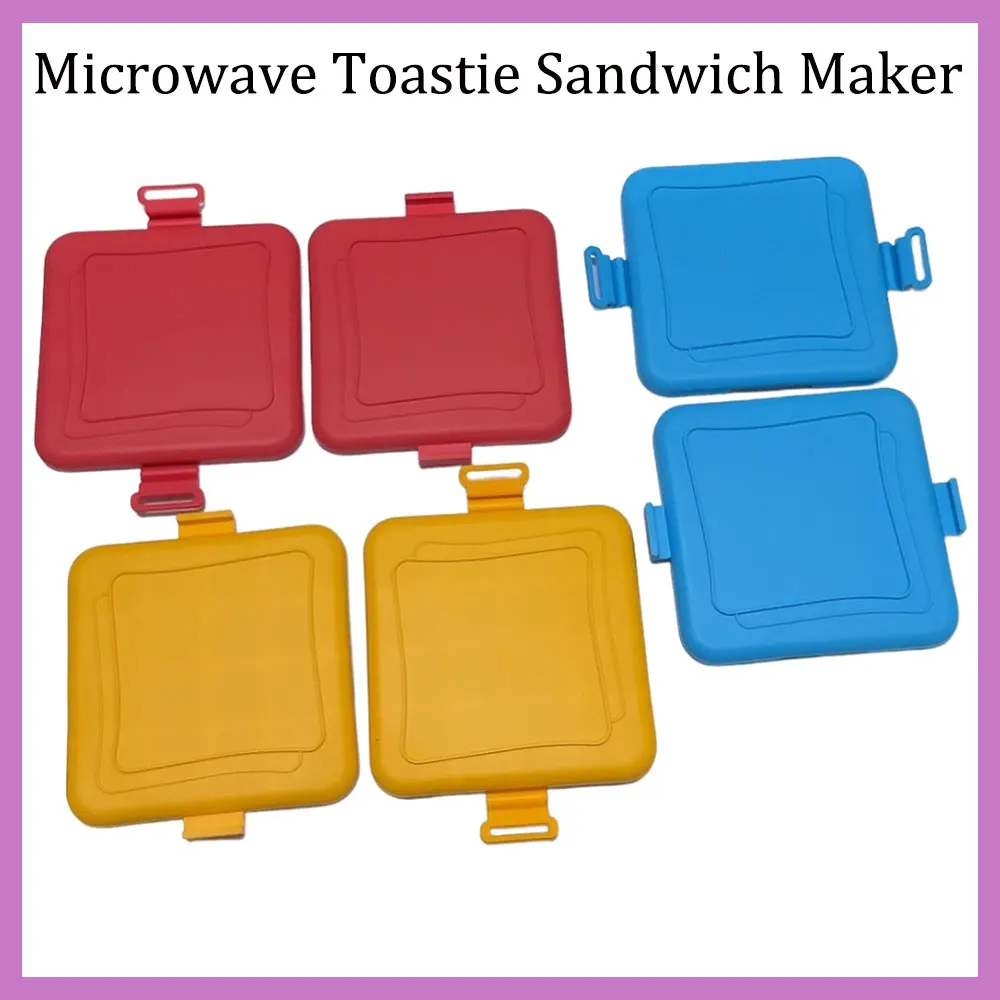 Red Blue Yellow Microwave Toaster Silicone Toastie Maker Microwave Sandwich Mold Sandwich Baking Tray For Microwave Ovens