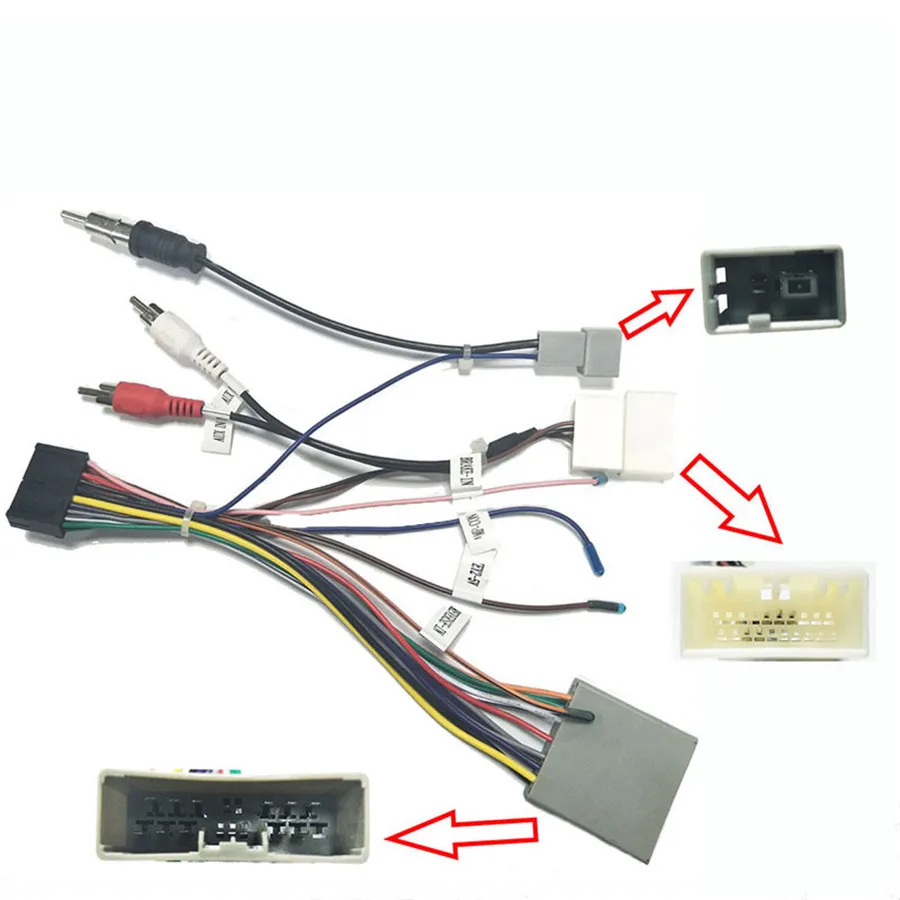 20-pinowa samochodowe Stereo kable w wiązce Adapter złącza 1DIN/2DIN Android Power kabel uprząż nadaje się do Honda CRV