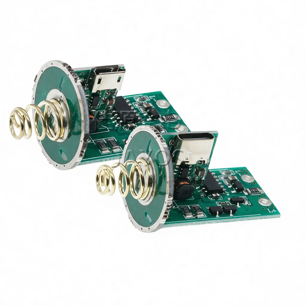 Compact Flashlight Driver PCB Assembly For Dual 18650 26650 Battery Power Supply Middle Trigger Control Lighting Accessory