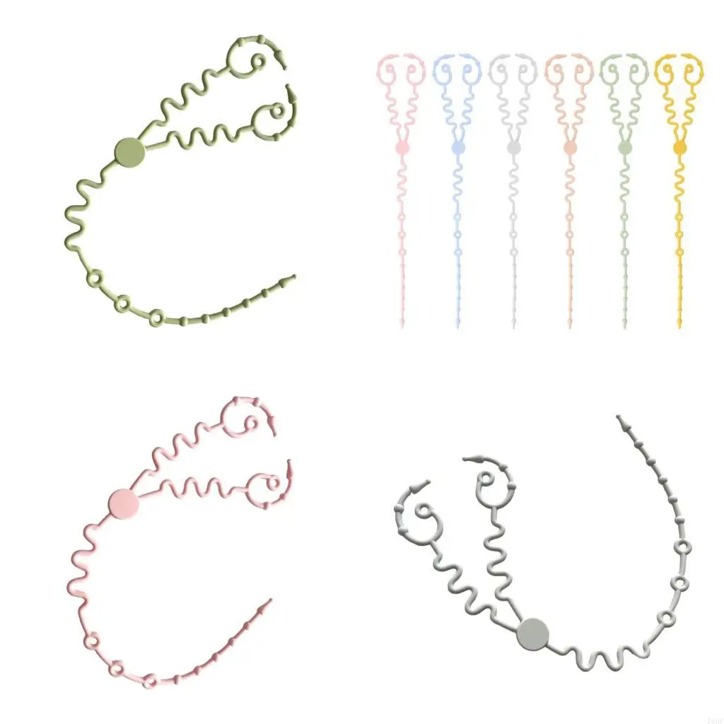 

76HF Double Infant Teether Clip Silicone Baby Pacifier Holder Chain Belt