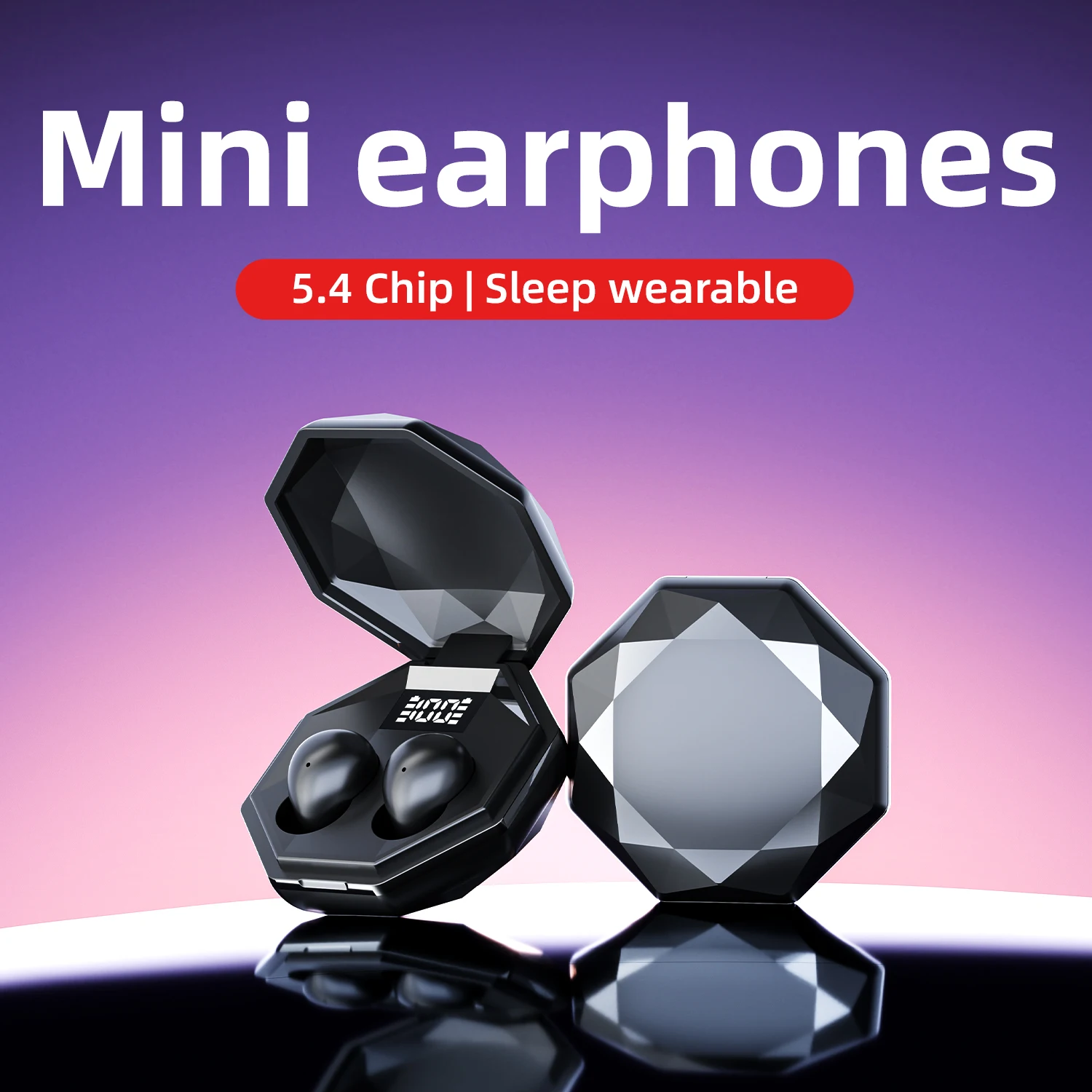 Sleep Earbuds Wireless Bluetooth Invisible Hidden Earphones Stereo Bass Headset For Bedtime Nap Travel Relaxation