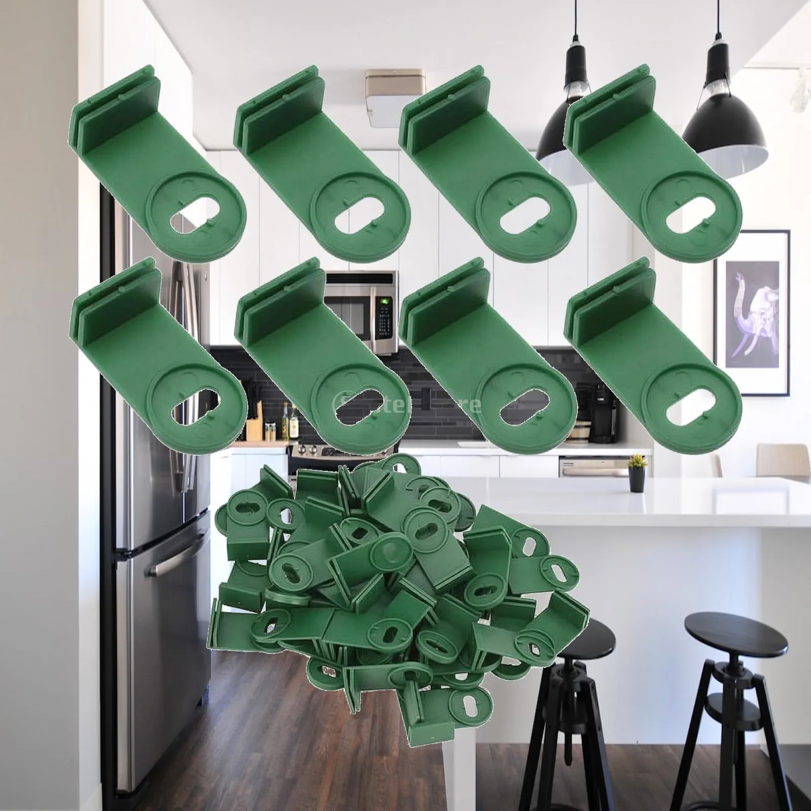 100 Pieces L-Shaped Greenhouse Fixing Clip Greenhouse Channel Clip Versatile Shade Cloth Clips for Hanging Planters