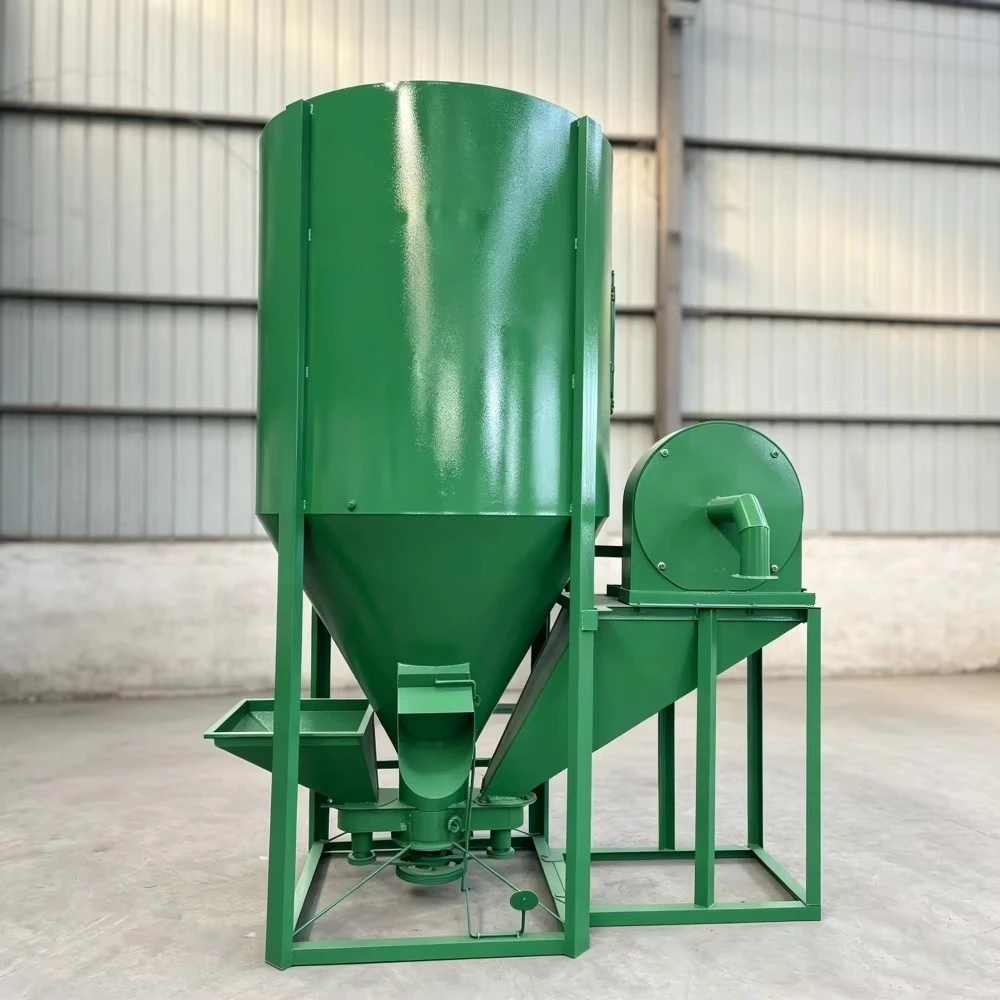 Factory Price Combined Animal Feed Crusher and Mixer 500kg-1ton Pure Copper Motor for Chicken Livestock
