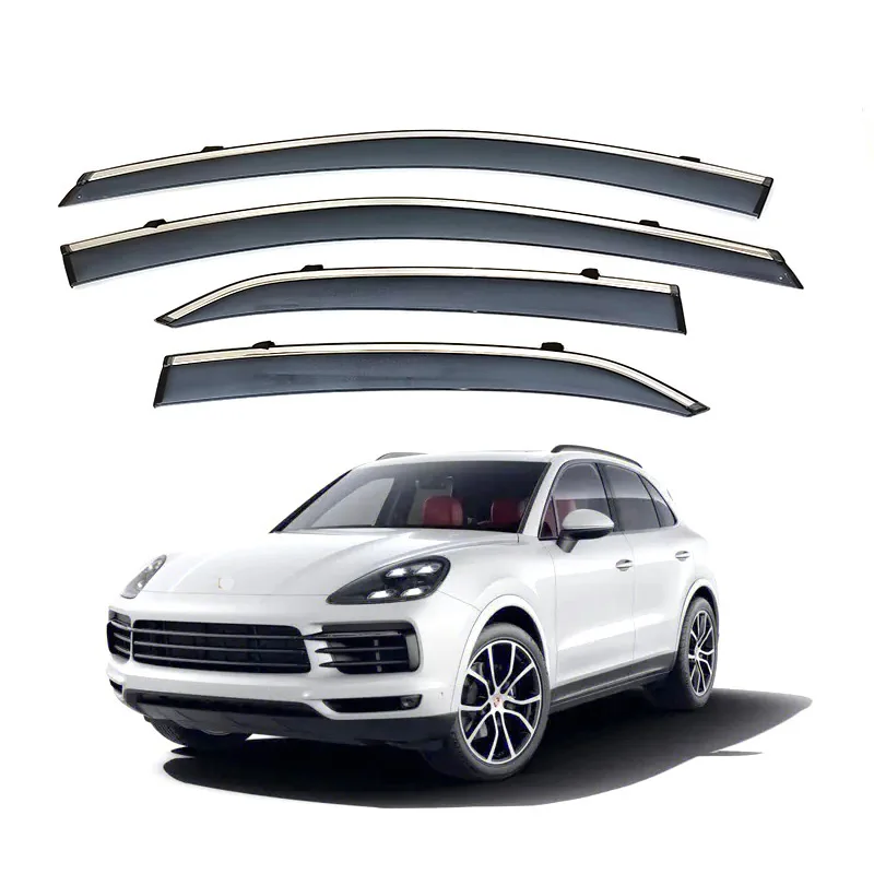 

High Quality Car Door Window Rain Visor Weather Shield Deflector For Porsche Cayenne 2018 2019 2020 2021 2022 2023 2024