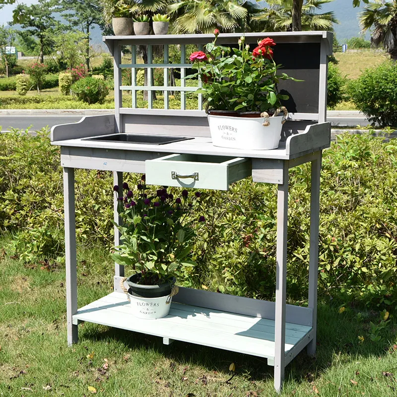 Planting flowers Operation bench Growing vegetables Solid wood gardening Furniture shelf Tools Planting pots Changing pots Shelv