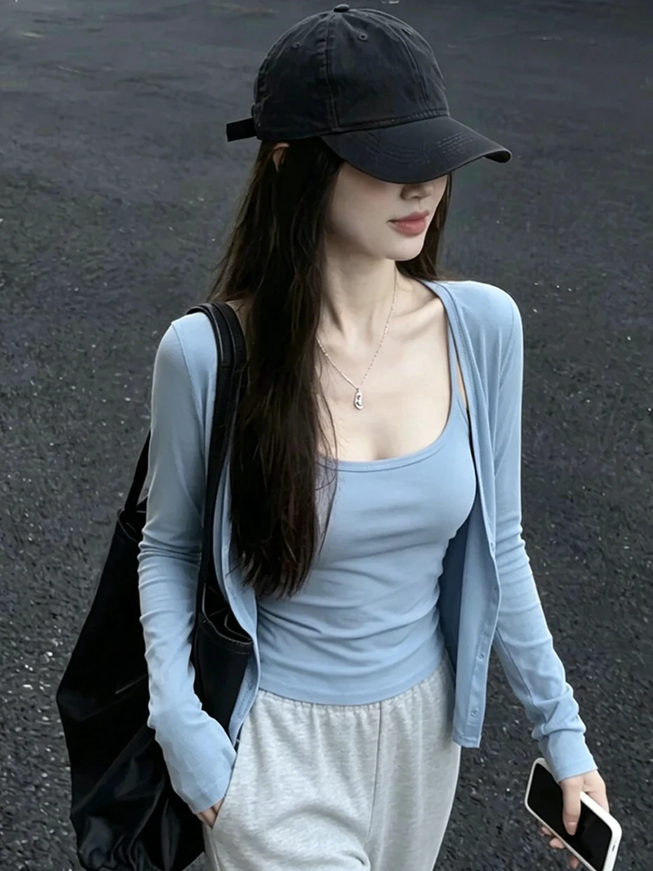 

Women's Summer Thin Knitted Sunshade Cover up Two-Piece Set with Strap Dresses Outdoor Travel Casual Citywalk Beachwear
