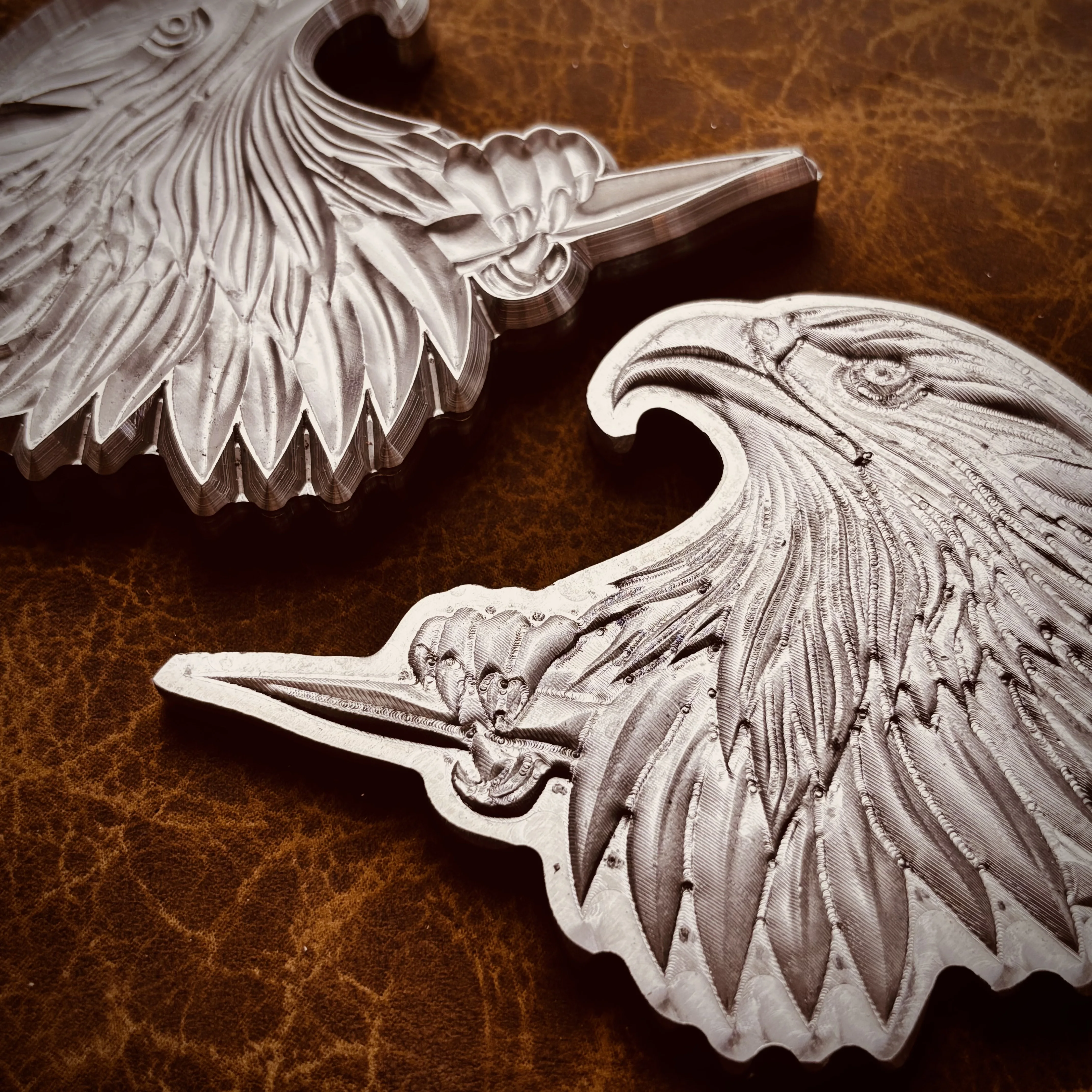 3D Eagle Head Leather Embossing Stamp Metal Stamping Mold Hydraulic Pressure Stamps Leathercraft Carving Pressing Tool 9x14cm - view 6