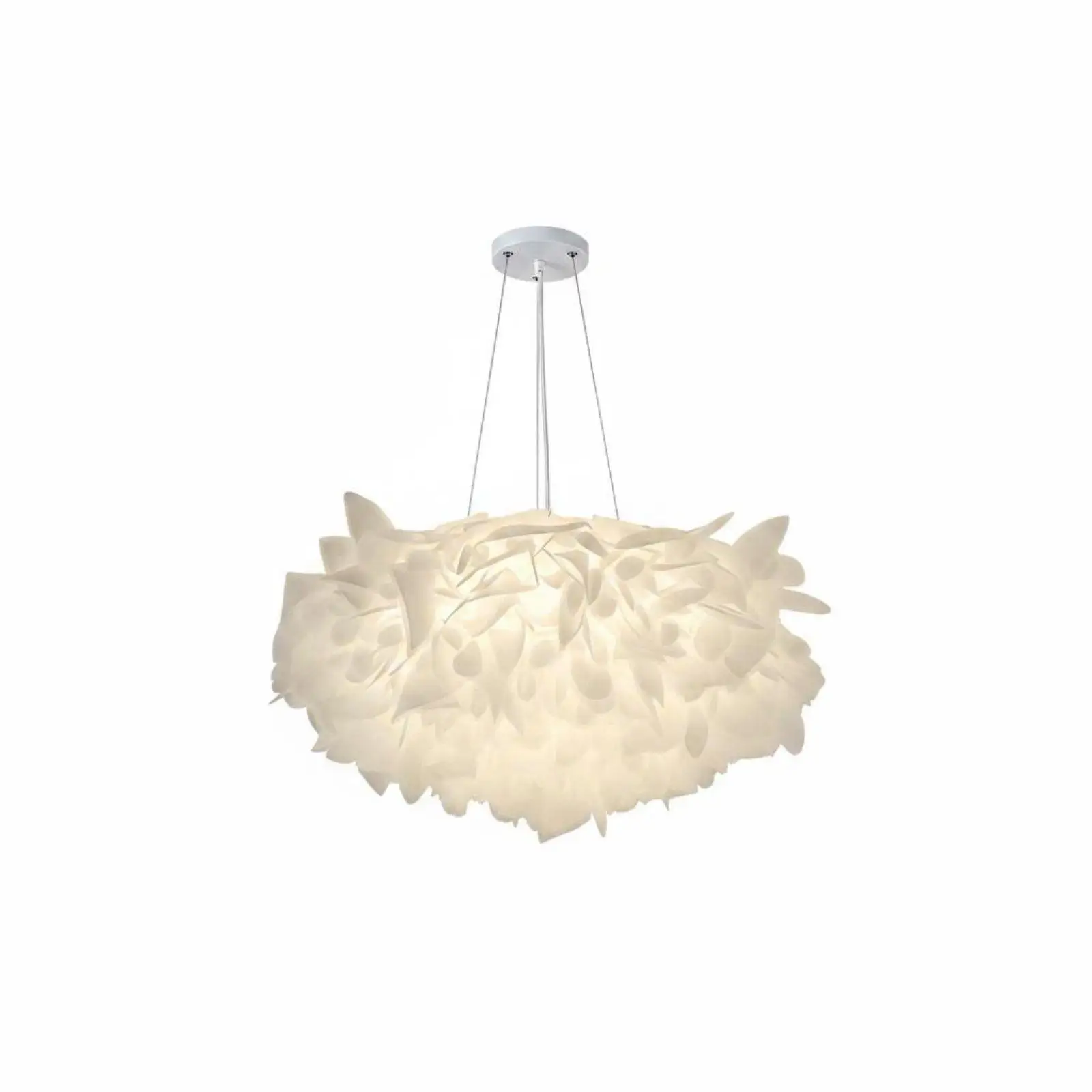 Children Room Pendant Ceiling Lamp Nordic White Wrought Iron PVC Lighting Modern Hanging Fixture for Kitchen Dining Table Warm