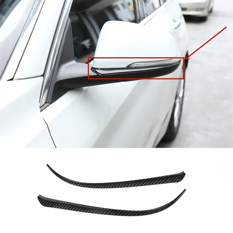 

ABS Carbon Car Rearview Side Mirror Cover Trim Stipe Strip Fit for BMW X1 F48 1 2 series Active Tourer f45 f46 218i 16-19 X2 F47