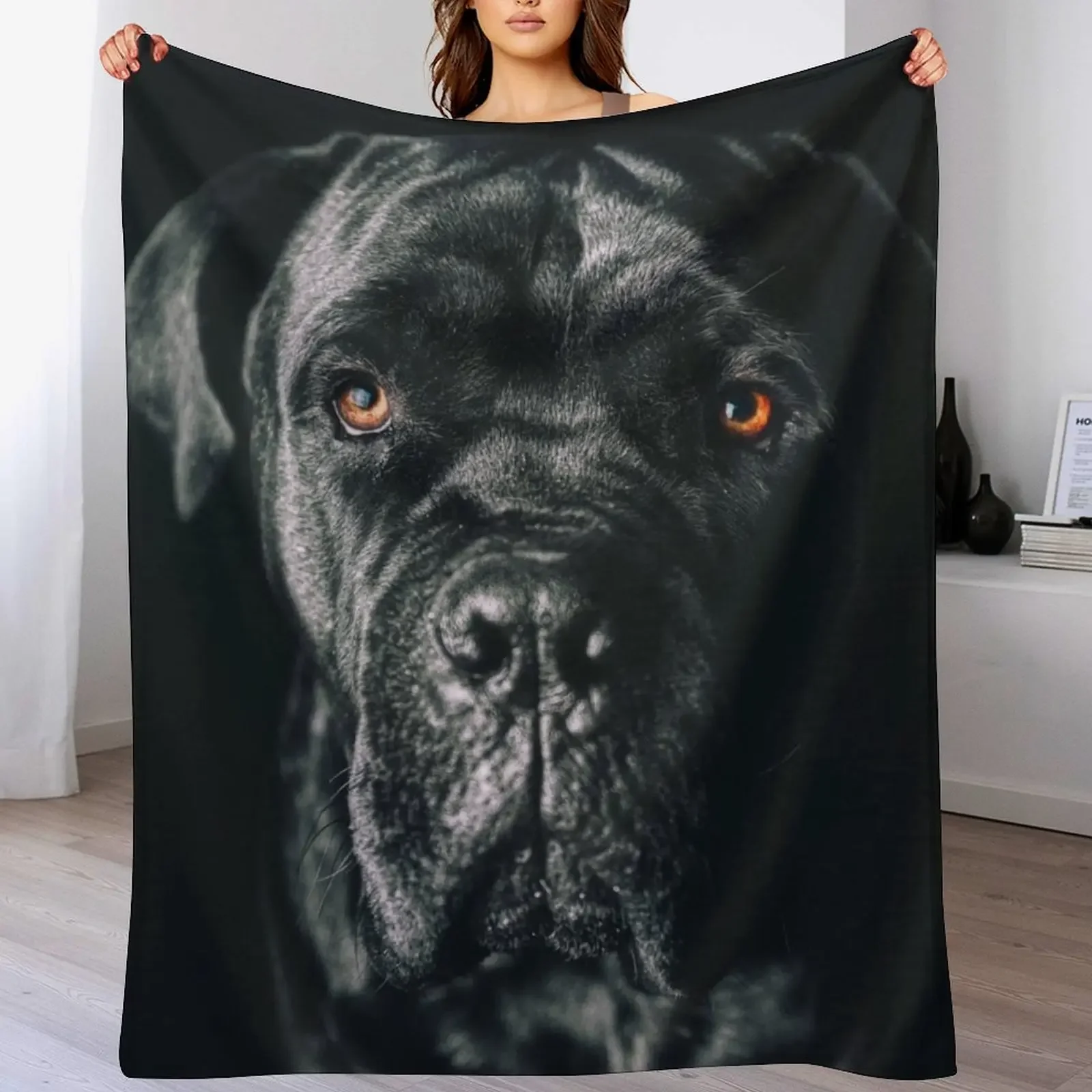 The art of dog Cane Corso - Italian Mastiff Throw Blanket Soft Cozy Blanket for Pet Kids Adults
