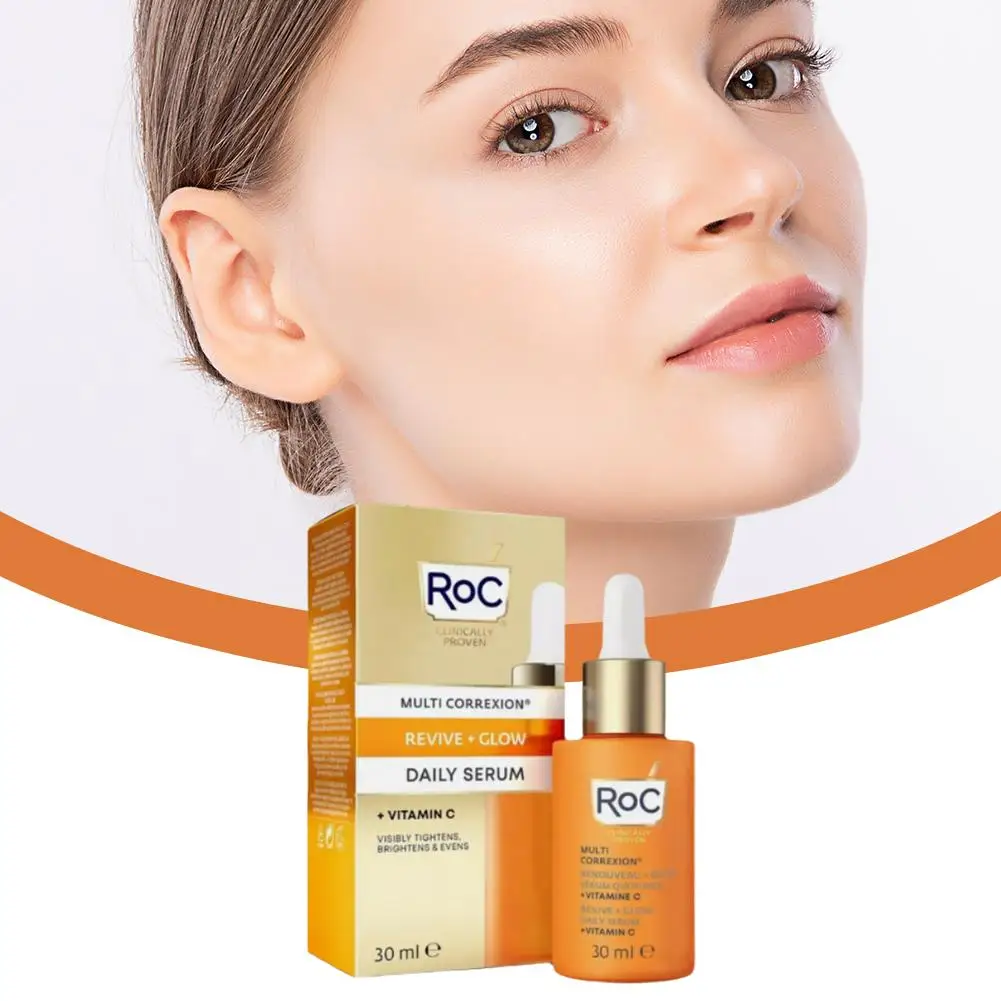 ROC Vitamin C Daily Essence Hyperoxidant Brightening Face Cream Fade Fine Lines And Wrinkles Delikatne serum do pielęgnacji skóry twarzy