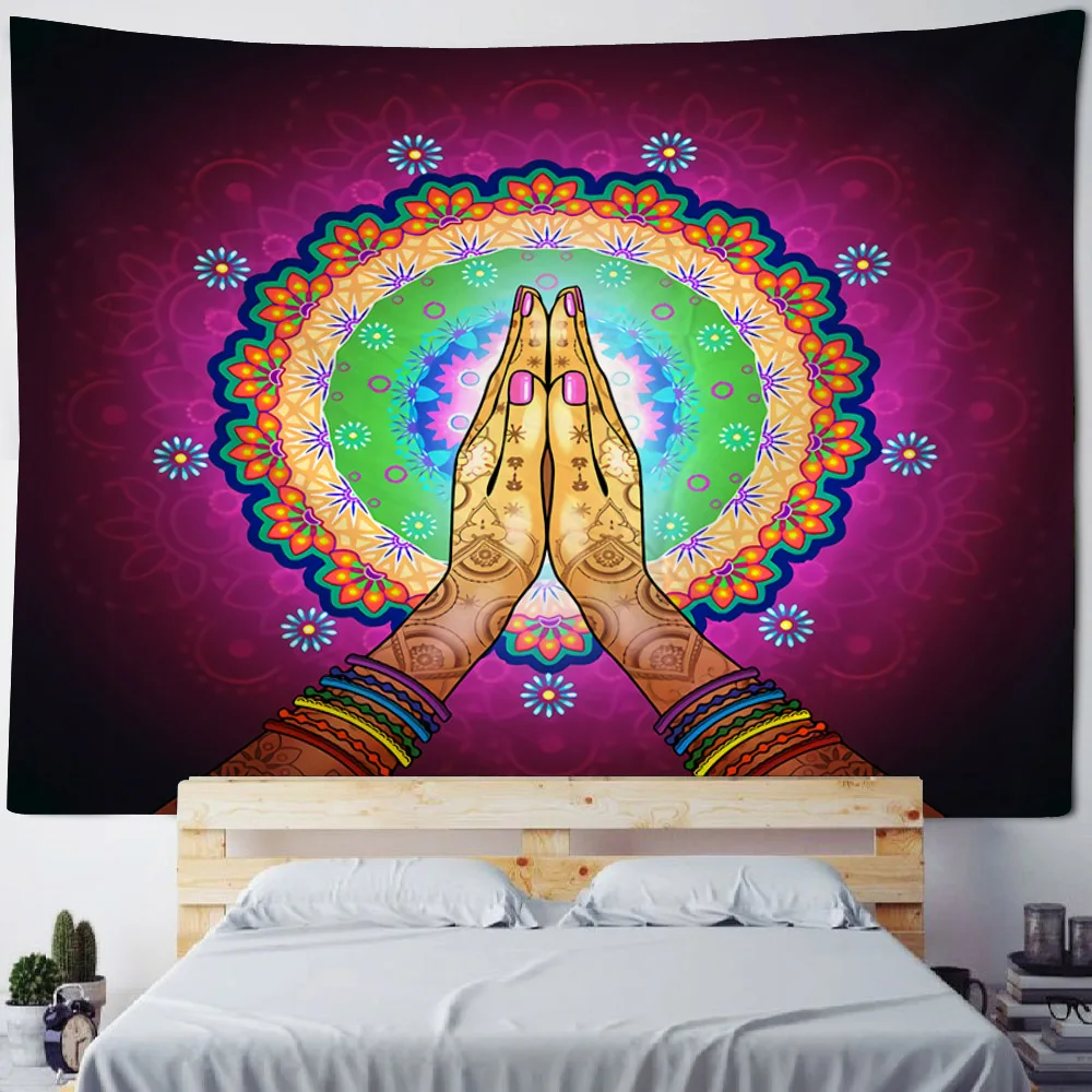 Woondecoratie Tapijt Muur Tapijt Meditatie Psychic Hippie Yoga Mat Sofa Cover Outdoor Picknick Laken Kamer Kunst Decoratie