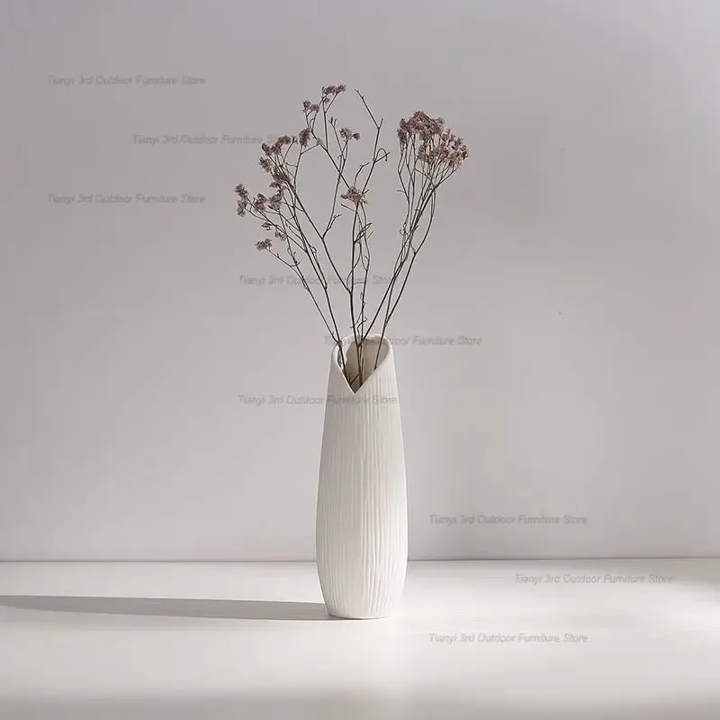 Nordic Style Design Ceramic Vase Flower Aesthetic Plant Vintage Small Vase Design Ikebana Rose Floreros Luxury Home Decor FYVS