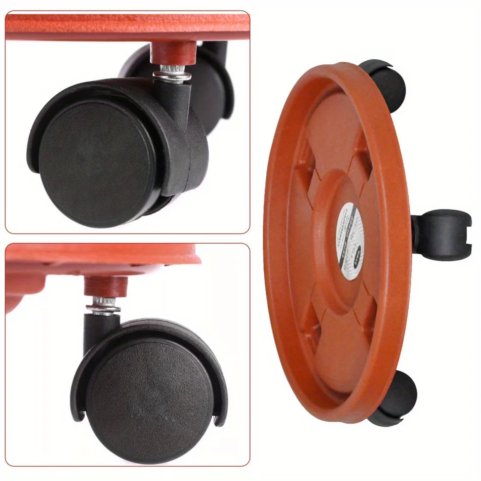1 Stück, abnehmbarer Pflanzenständer, Blumentopftablett mit Universalrad, schweres rollendes Blumentopfregal für den Innen- und Außenbalkon – Detail 2