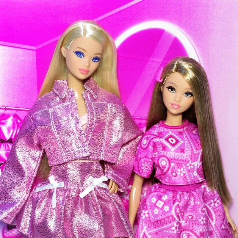 

Genuine Barbie Fashionistas Jjn62 Odile Face Doll Pink Paisley Outfit Collectible Fashion Toy Birthday Gift For Girls