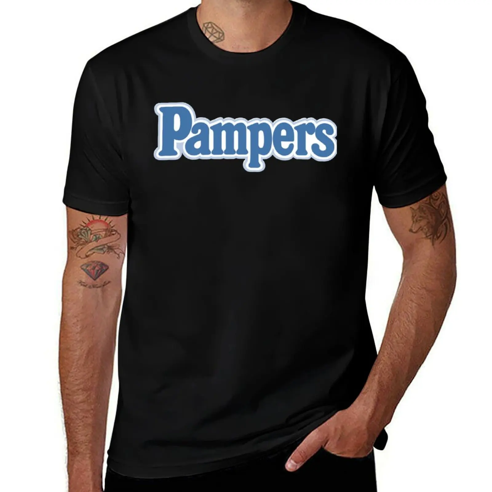 

Pampers T-Shirt t shirts for man graphic vintage anime t shirts for man t shirts for man pack white T-shirt