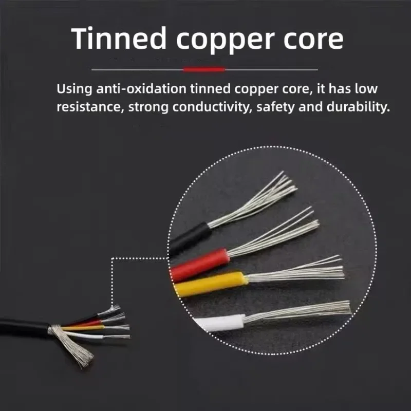 1M 18 20 22 24 26 28 30 AWG UL2547 Signal Shielded Cable 2 3 4 5 Cores PVC Insulated Amplifier Audio Copper Wire Control Line