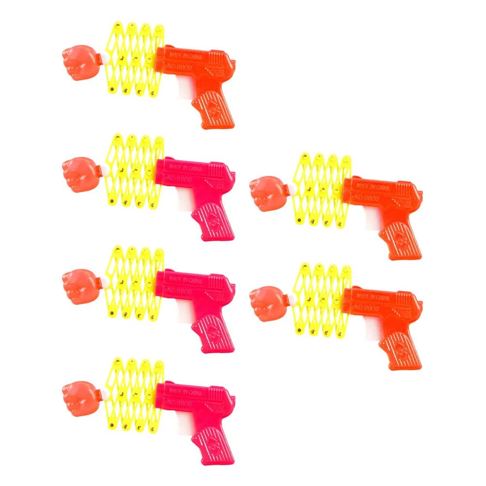 

6 Pcs Fist The Gift Childrens Toys Trick Plastic Prank Retractable Spring Elastic Toddler