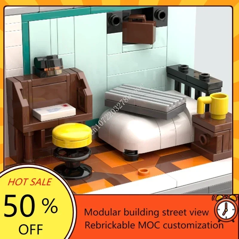 Bloques de construcción modulares MOC para niños, juguete de ladrillos para armar, serie Streetview, ideal para regalo, código 1631, piezas