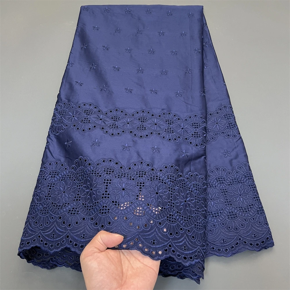 Luxury Lace Original Austria Cotton African Polished Fabric Swiss Lace Cotton Lace Fabric For Men\'s Clothing Material hz1326