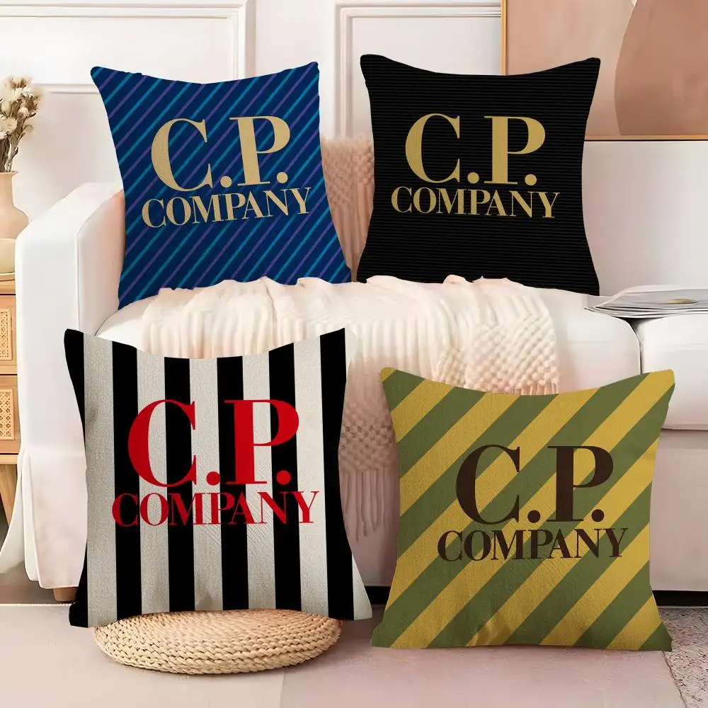 CP Company Fashion Cushion Cover  Plush Fabric Soft Double Sided Print Sofa Cushion Cover Throw Pillow Covers