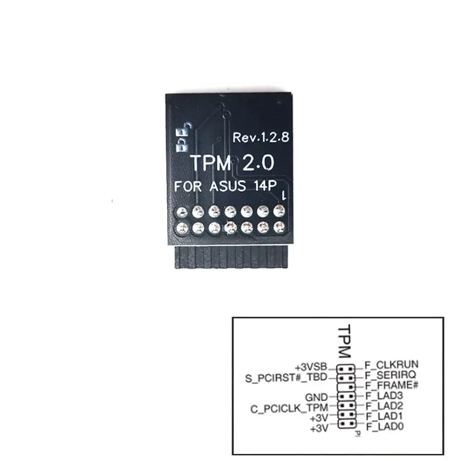 

TPM 2.0 Module Trusted Platform for ASUS Motherboard 14 Pin LPC Card Windows 11