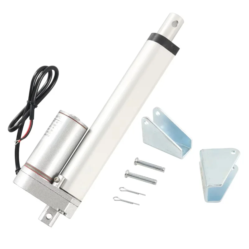 

Aluminum alloy linear actuator 150mm stroke 12v electric linear actuator for RV, pickup DIY projects (with mounting kit)