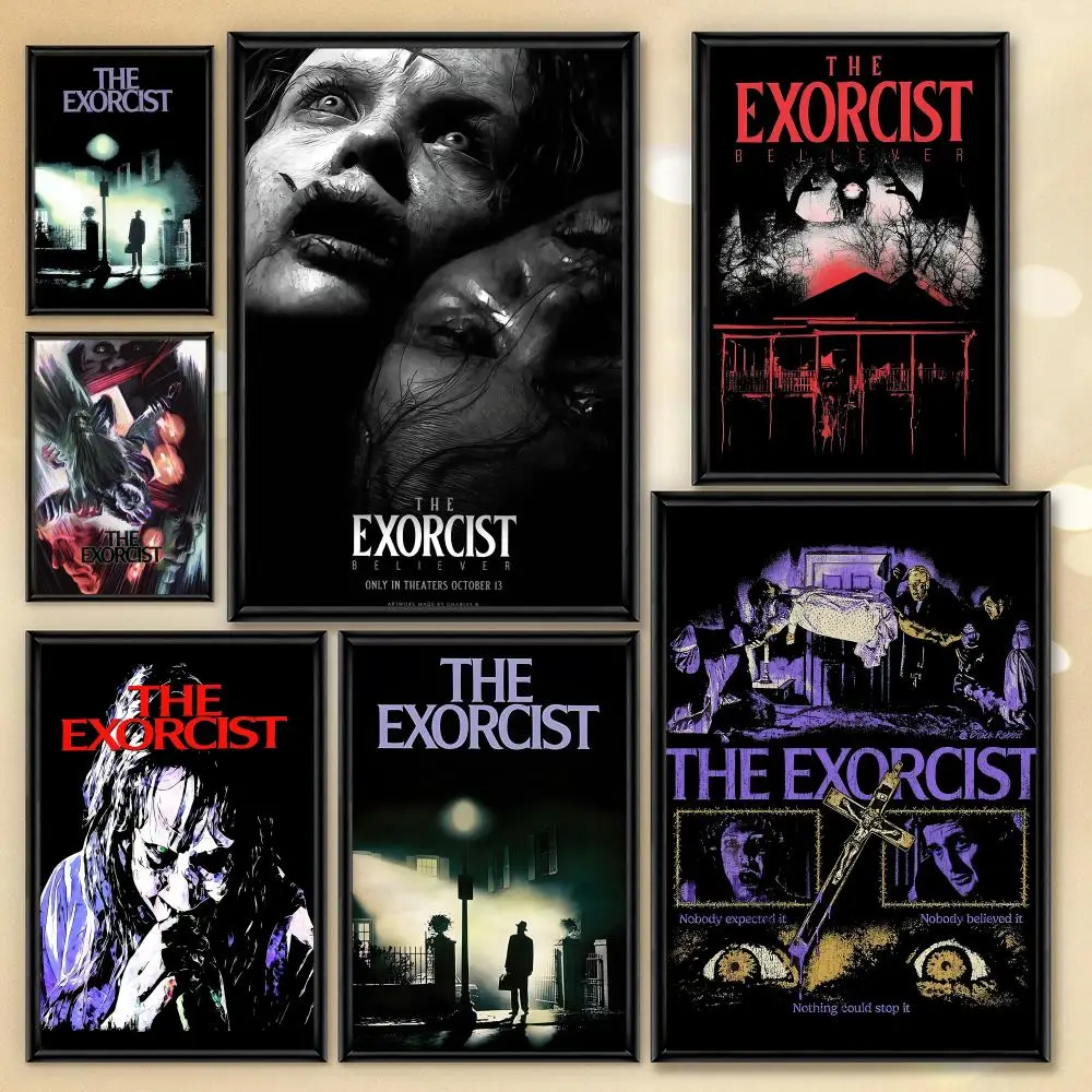 The E-Exorcist Classic Horror Movie Poster Aesthetic PVC Wall Art - HD Waterproof UV Resistant For Home Bar Office