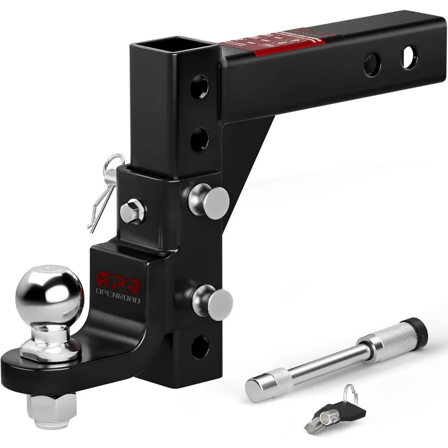 

Название: сверхмощное регулируемое шаровое крепление для сцепного устройства прицепа для 2-дюймового приемника с 2 буксирными шариками, емкостью 7500 фунтов, 91, 2-дюймовая капля и 8