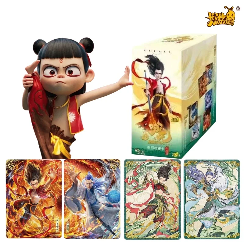 KAYOU Cartes à collectionner Nezha Conquers Sea Series 5, style mythologique chinois officiel, cartes à tirer aléatoires de personnages, boîte de boosters complète