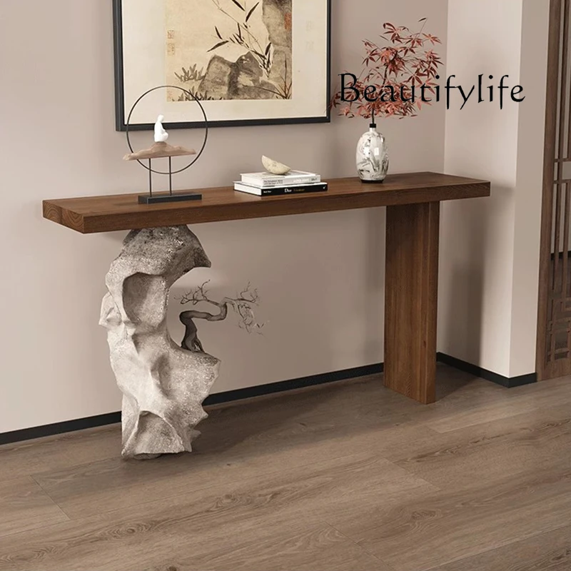 طاولة وحدة التحكم الأمريكية العتيقة تصميم وابي سابي طاولة وحدة التحكم الأنيقة في منتصف القرن مدخل الشرفة أثاث Stoliki Do Salonu