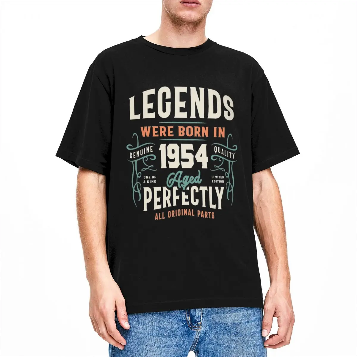 Men Women\'s 70 Year Old 1954 70th Birthday Gifts Shirt Stuff aged 70 100% Cotton T-shirt Clothing Cool Tees New Arrival