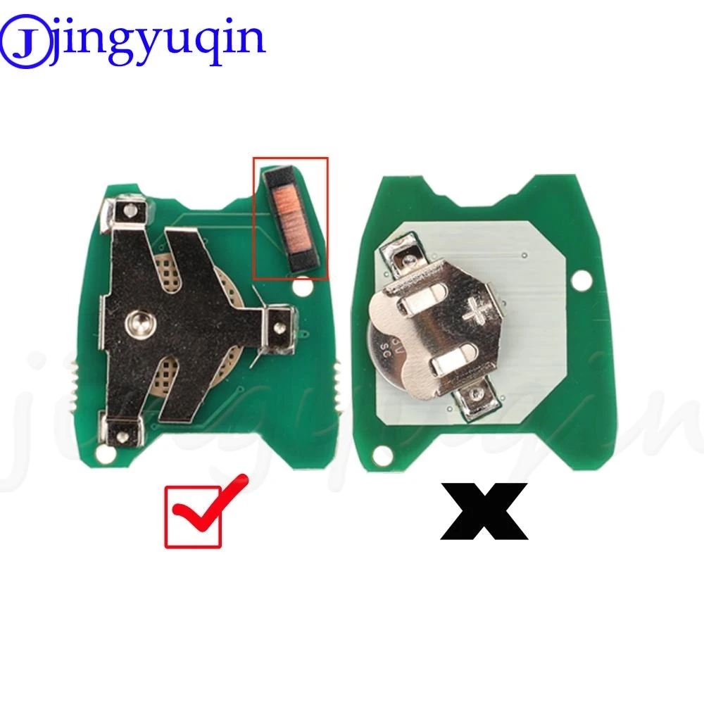 jingyuqin 433MHz ID46 Chip 2 przyciski Zamienny pilot zdalnego sterowania do Citroen C1 C3 do Peugeot 307 Uncut Blank Blade Remtekey