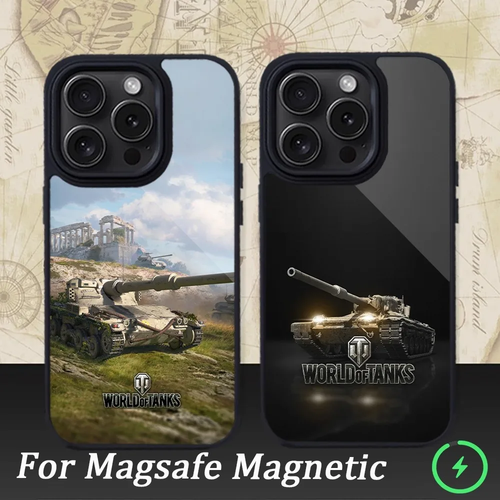 

World Of Tanks Phone Case For iPhone 15 14 13 12 11 Pro Max Plus Magnetic for Macsafe Cases Cover